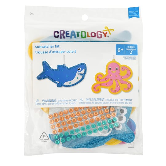 12 Pack: Shark &#x26; Octopus Suncatcher Kit by Creatology&#x2122;
